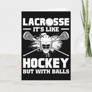 Tarjeta Lacrosse It's Like Hockey But With Funny Player 