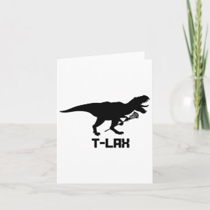 Tarjeta Lacrosse Lax T-rex Dinosaur Hombres Regalo Juvenil