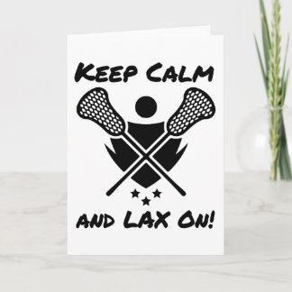 Tarjeta Lacrosse Mantenga la calma y el LAX en Lacrosse Pl
