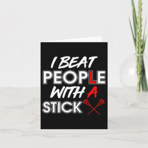 Tarjeta Lacrosse Player Funny Tee Lax I Golpea A La Gente 