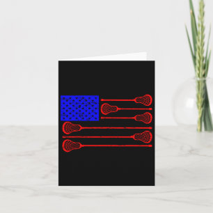 Tarjeta Lacrosse Player Independence Day Lax Patriotic Goa