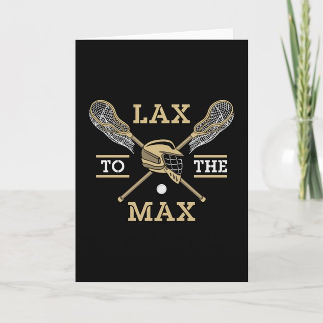 Tarjeta Lacrosse Player Lax Al Regalo Funny Max Stick (Anverso)