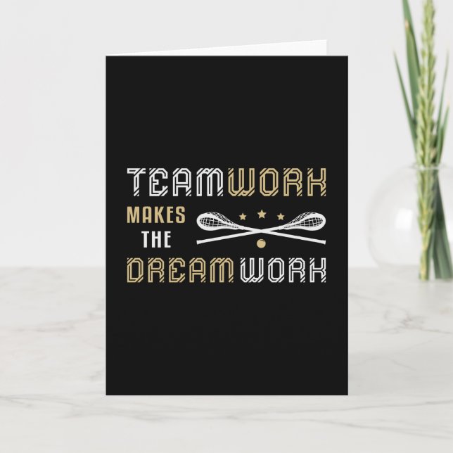 Tarjeta Lacrosse Player Lax Sport Teamwork Gracioso regalo (Anverso)