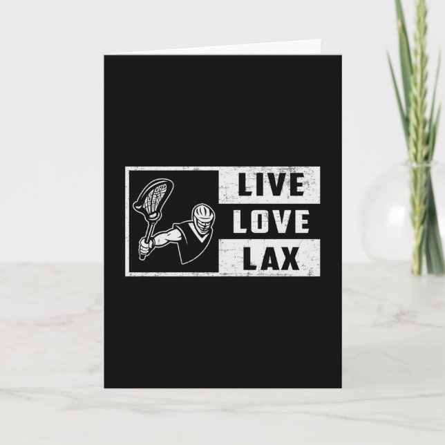 Tarjeta Lacrosse Player Sport Live Love Lax Funny Gift (Anverso)