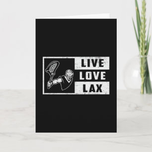 Tarjeta Lacrosse Player Sport Live Love Lax Funny Gift