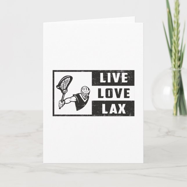 Tarjeta Lacrosse Player Team Live Love Lax Funny Gift Idea (Anverso)