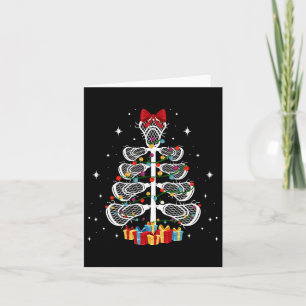 Tarjeta Lacrosse Player Xmas Regalo Lacrosse Árbol de Navi