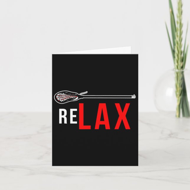 Tarjeta Lacrosse - Relax Lacrosse Sticks (Anverso)