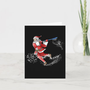 Tarjeta Lacrosse Santa Navidades Guay Lax Sport Ugly X-mas