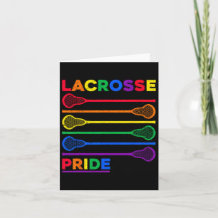 Tarjeta Lacrosse Sticks Lgbtq Color Arcoiris Monto Orgullo