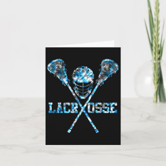 Tarjeta Lacrosse Tie Dye Para Hombres Mujeres Chicas Jóven