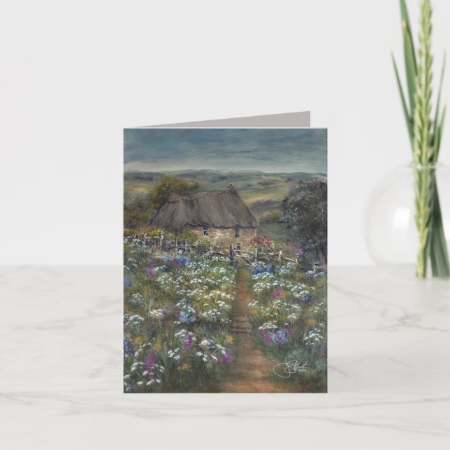 Tarjeta Ladera - Una cabaña inglesa (Anverso)