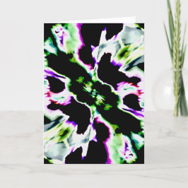 Tarjeta Lado blanco morado verde abstracto flor Petal