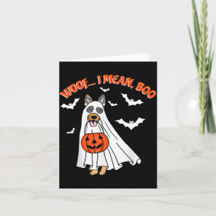 Tarjeta Ladrido Significa Boo Perro Fantasma Divertido Hal