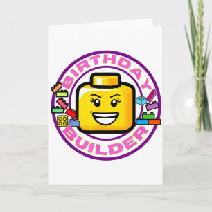Tarjeta Ladrillo de Construcción Cumpleaños Constructor Bl
