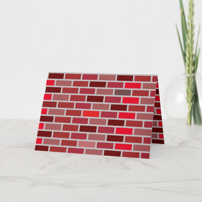 Tarjeta Ladrillo Trabajador Fab Guay Birday Card (Anverso)