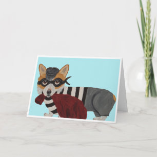 Tarjeta Ladrón de Golosinas Corgi Galés