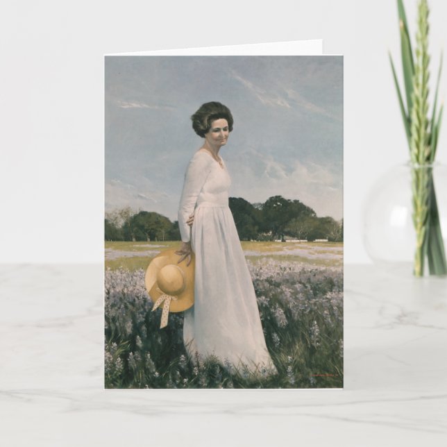 Tarjeta Lady Bird Johnson - Aaron Shikler (1978) (Anverso)