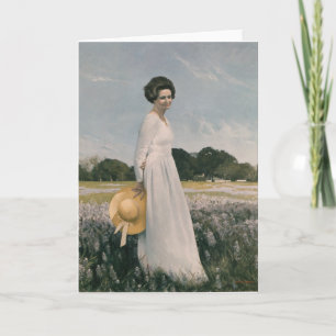 Tarjeta Lady Bird Johnson - Aaron Shikler (1978)
