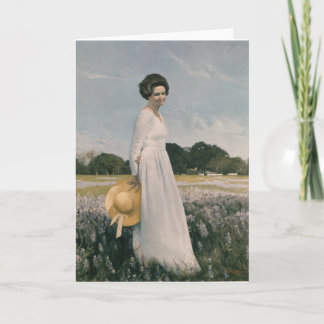 Tarjeta Lady Bird Johnson - Aaron Shikler (1978)