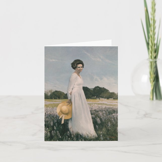 Tarjeta Lady Bird Johnson - Aaron Shikler (1978) (Anverso)