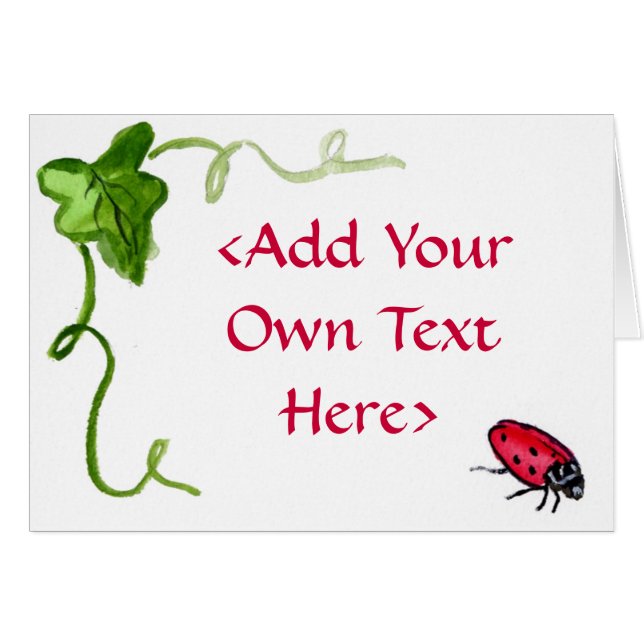 Tarjeta Lady Bug (Anverso (Horizontal))
