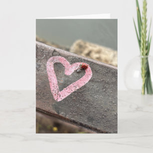 Tarjeta Lady Bug Heart