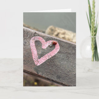 Tarjeta Lady Bug Heart