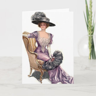 Tarjeta Lady en morado