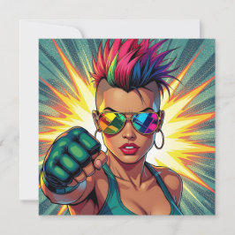 Tarjeta Lady LGBTQ+ en Mohawk Blank