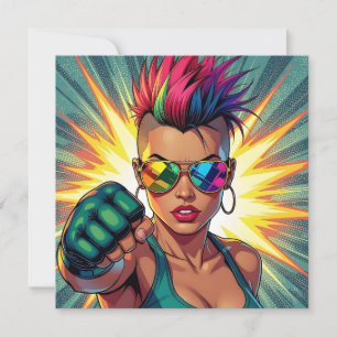 Tarjeta Lady LGBTQ+ en Mohawk Blank
