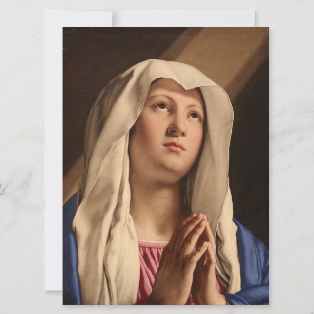 Tarjeta Lady Madonna Praying (Virgen María) (Arte Cristian (Anverso)