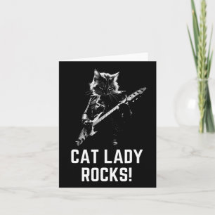 Tarjeta ¡Lady Rocks! Guitarra Damas Señora Presidenta Kama