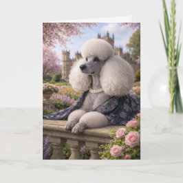 Tarjeta Lady Rose, Poodle Blank Card