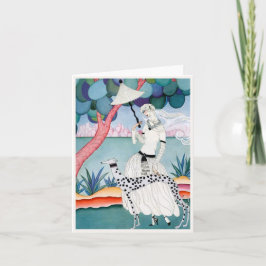 Tarjeta Lady with Dalmatian Dog - Helen Dryden