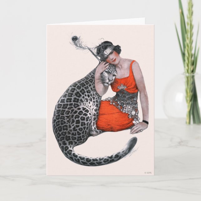 Tarjeta Lady y Leopard (Anverso)
