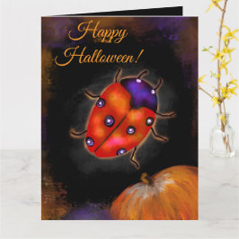 Tarjeta Ladybug de Halloween