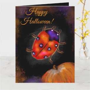 Tarjeta Ladybug de Halloween