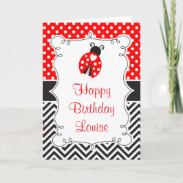 Tarjeta Ladybug Ladybird Birthday Party 