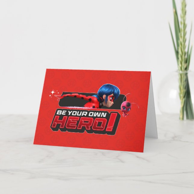 Tarjeta Ladybug milagroso y Tikki | ¡Sé tu propio héroe! (Anverso)