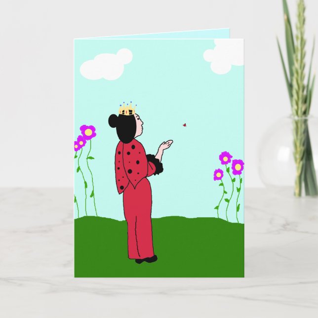 Tarjeta Ladybug Princess Lets Go (Anverso)