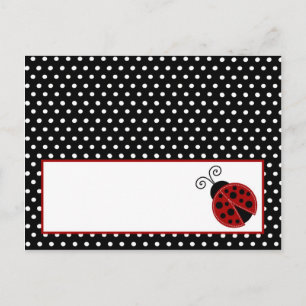 Tarjeta Ladybug Rojo para Lugar Escrito