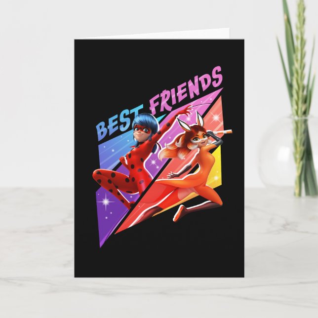 Tarjeta Ladybug y Rena Rouge | Mejores amigos (Anverso)