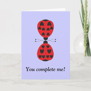 Tarjeta ¡ladybugs, me completas!
