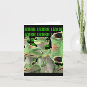 Tarjeta Lagarto Lagarto Lagarto Meme Divertido (2 Lados) _