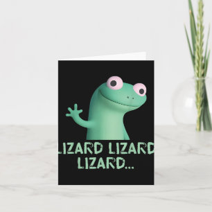 Tarjeta Lagarto Lagarto Lagarto Meme Divertido (2 Lados) 