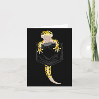 Tarjeta Lagarto Lindo Reptil Geco Leopardo Regalos Poc Hom