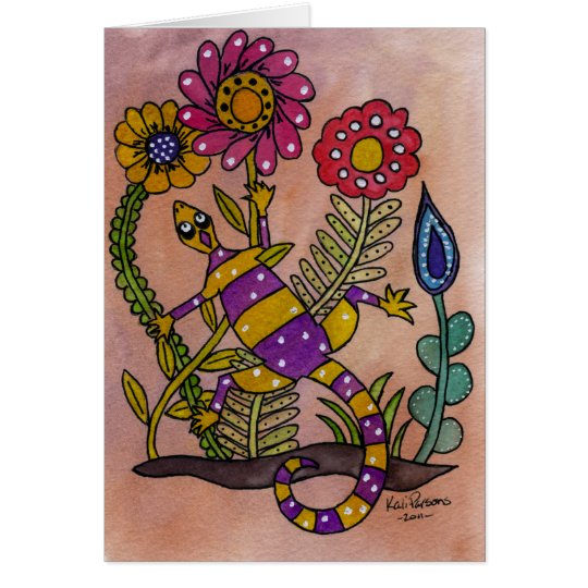 Tarjeta Lagarto precioso