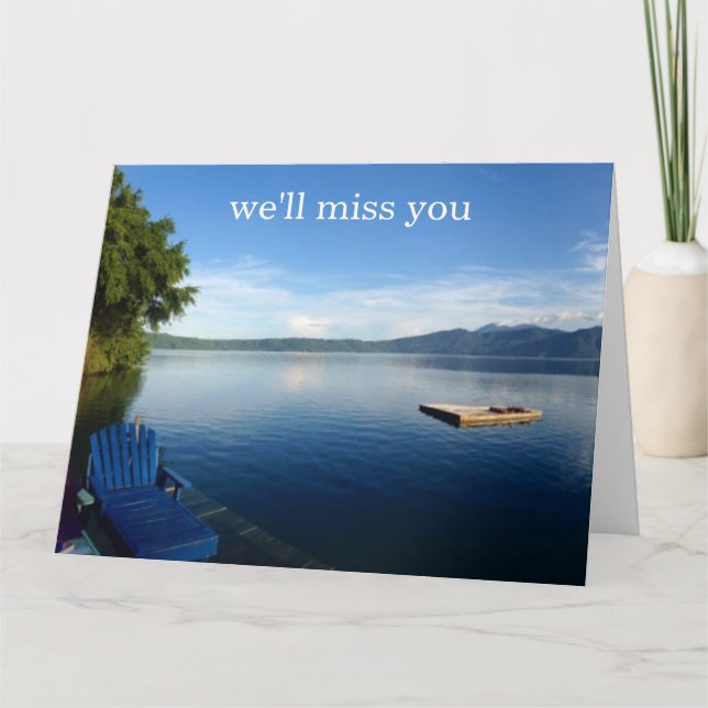 Tarjeta lago azul grande (Anverso)