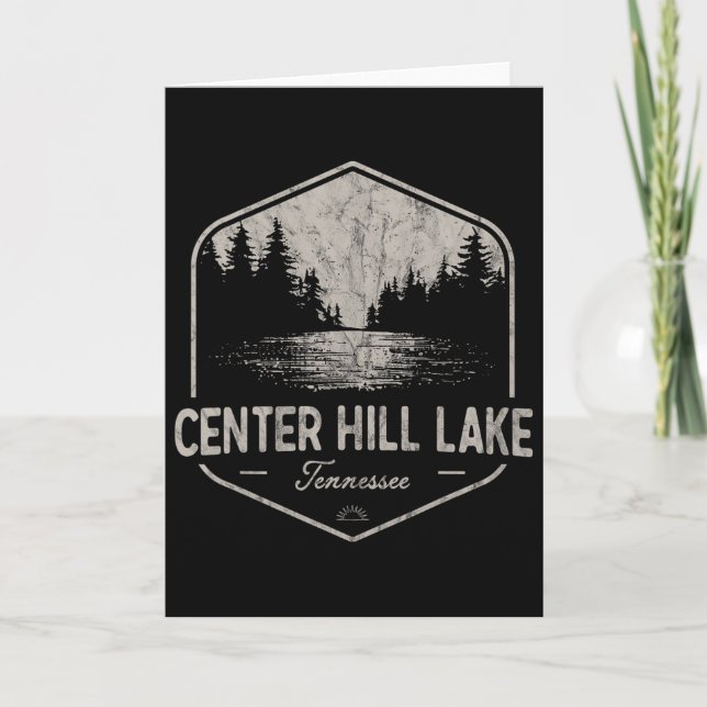 Tarjeta Lago Center Hill Tennessee Exteriores Vintage  (Anverso)